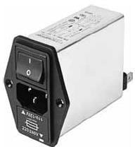 FN394E-1-05-11, AC Power Entry Modules 1A FASTON 2FS W/CHK POWER ENTRY MODULES