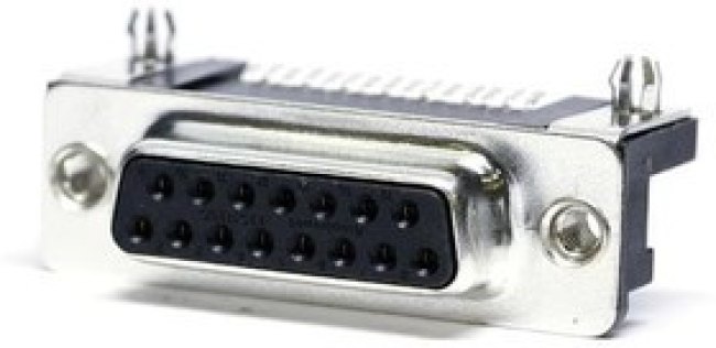 L17SM215SB11T, D-Sub Standard Connectors 15P REAR INS 4-40 SURF MNT