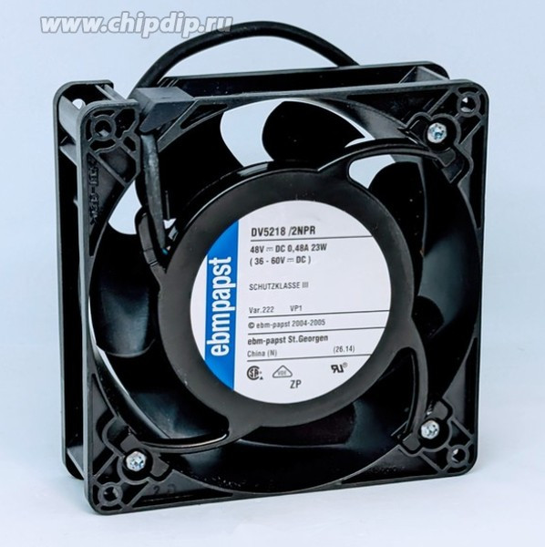 Вентилятор Ebmpapst DV5218/2NPR 48v 0.48A 23W (36-60V DC) 127x127x38 4pin