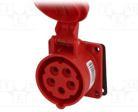 315-6, Разъем: питания AC, трехфазный, гнездо, "мама", 16А, 400ВAC, IP44