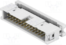 AWHP-26B, Вилка, IDC, "папа", PIN: 26, IDC, на шлейф, 1,27мм, позолота