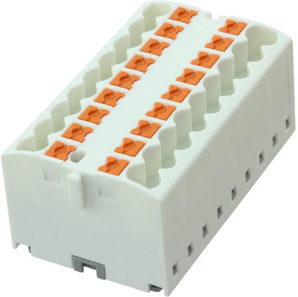 3273320, DIN Rail Terminal Blocks PTFIX 18X2,5 WH 2.5mm2 slf-assmb MNT