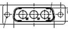 172704-0032, D-Sub Mixed Contact Connectors SOCKET 3 HOLE