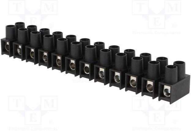 22512217, Клеммник, зажим под винт, 10мм2, 400В, 57А, Кол-во полюс: 12