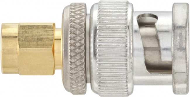 32S151-S00L5, Straight 50 RF Adapter SMA Plug to BNC Plug 18GHz