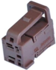13597381, Automotive Connectors 2.8MM,4W FEMALE HSG BROWN