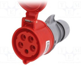 225-6TT, Разъем: питания AC, трехфазный, гнездо, "мама", 32А, 400ВAC, IP44