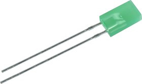 L-513GDT, Светодиод прямоугольный зеленый 110° 2.5х5х8.5мм 3мКд 568нМ