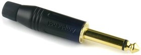 ACPM-GB-AU, ACP Series, 6.35 mm Cable Mount Mono Jack Plug, 2 Pole, 10A