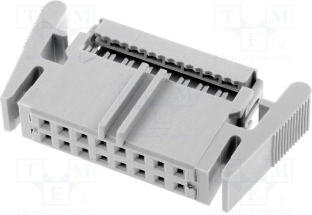 VFL16G, Разъем IDC "мама" PIN 16 прямой IDC шлейф 1,27мм VFL16G, Разъем IDC "мама" PIN 16 прямой IDC шлейф 1,27мм