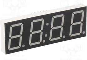 KW4-804AVB, Дисплей: LED, 7-сегментный, 20,4мм, 0,8", II.зн: 4, красный, анод