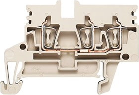 1933720000, Z Series Beige Feed Through Terminal Block, 0.5 4mm², Single-Level, Clamp Termination