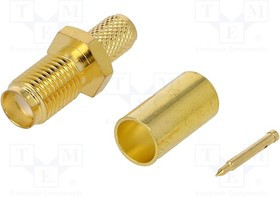 SMA-013RP, Вилка, SMA, "папа",reverse, прямой, RG58, обжим, на провод