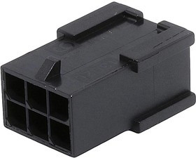43020-0611, CONNECTOR HOUSING, PLUG, 6POS, 3MM