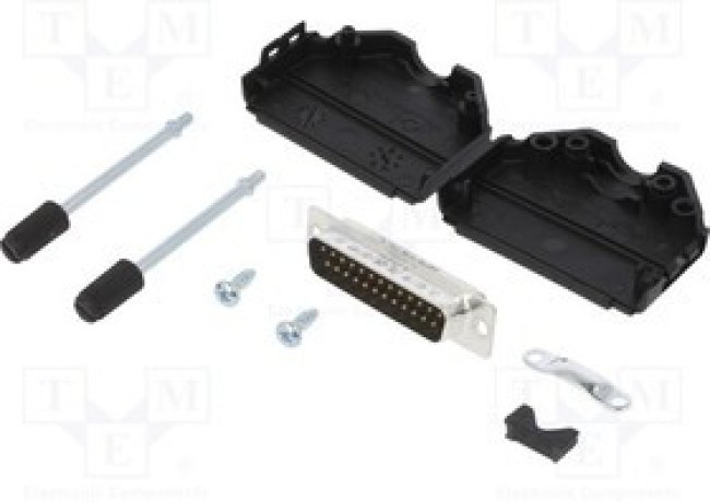 DPPKBK-25MSSL, Разъем D-Sub; PIN: 25; "папа"; прямой; пайка; на п
