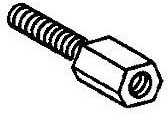 5207720-2, D-Sub Tools &amp; Hardware FEM SCREWLOCK 4-40