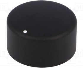 GC6M-31X17, Ручка 31мм Цвет чёрная для потенциометра с валом 6мм с насечкой