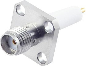 MC002929, Разъем РЧ / Коаксиальный, SMA Коаксиальный, Прямое Гнездо с Фланцем, 50 Ом