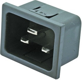 4793.4000.21, Разъем: питания AC, гнездо, "папа", 16А, 250ВAC, IEC 60320