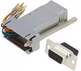 DA09-SMJ8-M-K-RC, Переходник: адаптер; гнездо RJ45,D-Sub 9pin "мама"