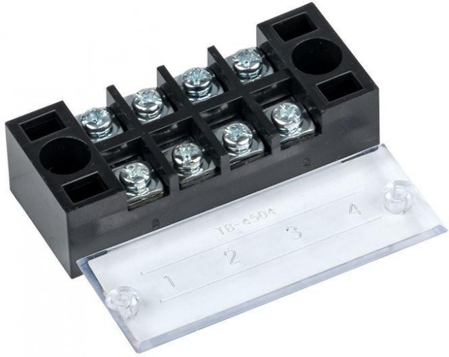 Терминал клеммный TB-4504 до 4.5кв.мм 45А 4 клеммные пары EKF tb-4504