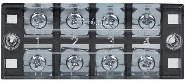 Терминал клеммный TB-4504 до 4.5кв.мм 45А 4 клеммные пары EKF tb-4504