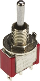 5-1825137-2, Toggle Switch, Panel Mount, On-Off-(On), SPDT, Solder Terminal