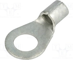 BM02543, Наконечник: кольцевой, M10, 16мм2, обжим, на провод, луженые, медь