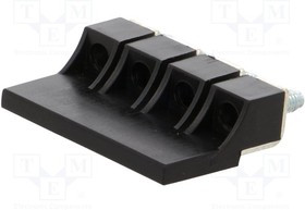 ZKN-4-4-BK, Винтовой мостик, ZUG-4, Кол-во полюс: 4, черный