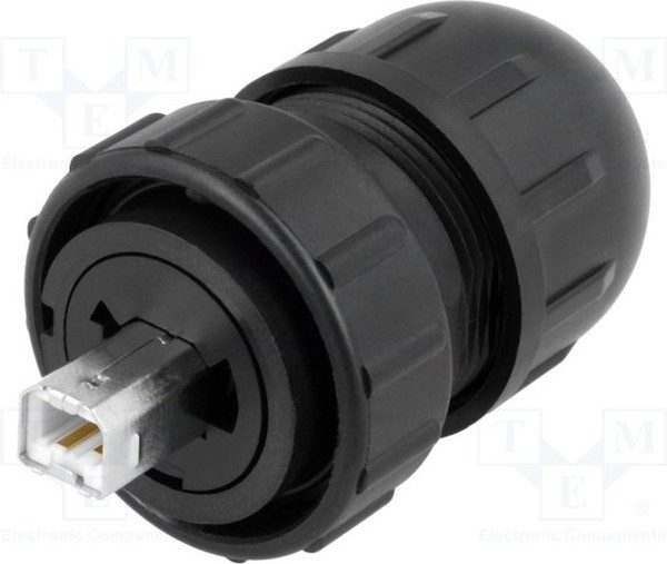 DCC-USBBB-150, Вилка; USB B; Data-Con-X; на провод; прямой; USB 2.0; IP67 DCC-USBBB-150, Вилка; USB B; Data-Con-X; на провод; прямой; USB 2.0; IP67