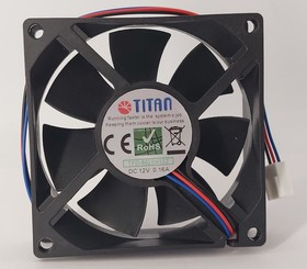 Вентилятор TITAN TFD-8025H12Z 12V 0.16A 80х25мм 3pin