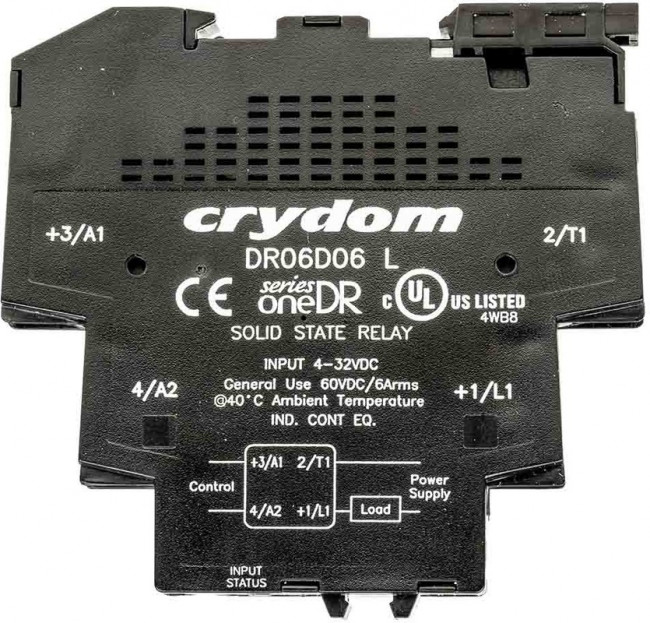 DR06D06, Solid State Relays - Industrial Mount 6A 60VDC Out 4-32VDC In, 11mmUL