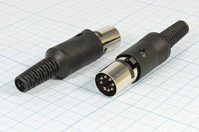 Штекер DIN, 7 контактов, на кабель; №1301 Z штек DIN\ 7P[45]\каб\пл хвост\\QSZCZ-0251 7P\