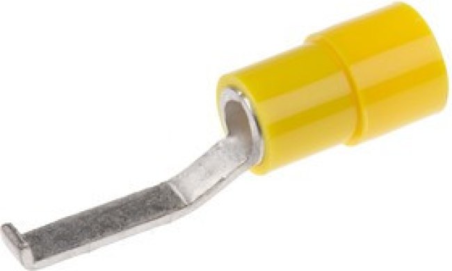 3240047, Hooked, C-BCI 6/2.8 Insulated Crimp Blade Terminal 18mm Blade Length, 4mm² to 6mm², Yellow 3240047, Hooked, C-BCI 6/2.8 Insulated Crimp Blade Terminal 18mm Blade Length, 4mm² to 6mm², Yellow