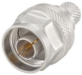 53S101-117N5, Cable connector, N straight, N-Type, Brass, Plug, Straight, 50Ohm, Crimp Terminal
