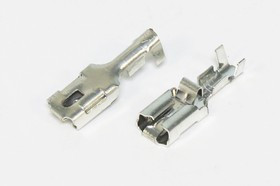 Клемма розетка, 6,4x0,8, 0,5-0,8мм2, нажимная зажим