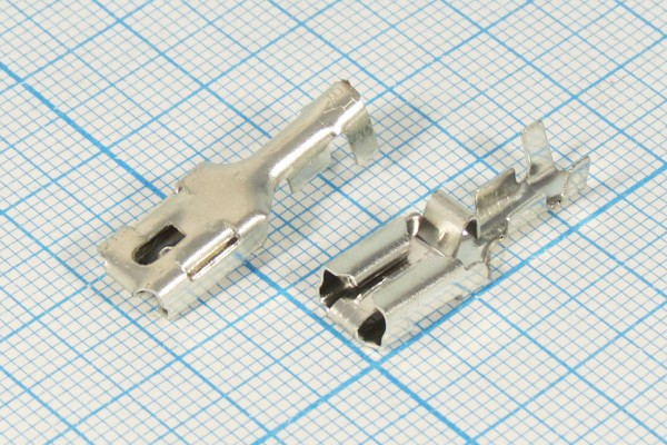 Клемма розетка, 6,4x0,8, 0,5-0,8мм2, нажимная зажим