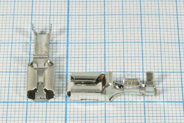 Клемма розетка, 6,4x0,8, 0,5-0,8мм2, нажимная зажим
