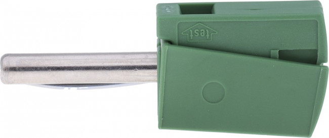 WGO-215411, Вилка, "банан" 4мм, 20А, зеленый, 42В, 3,86г, 40мм WGO-215411, Вилка, "банан" 4мм, 20А, зеленый, 42В, 3,86г, 40мм