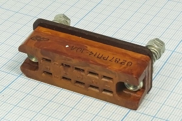 РП14-10 Л розетка, Соединитель низкочастотный, прямоугольный, внутреннего монтажа, год 2022