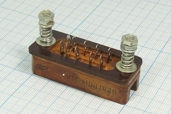 РП14-10 Л розетка, Соединитель низкочастотный, прямоугольный, внутреннего монтажа, год 2022