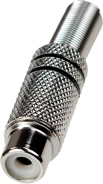 1-209, гнездо RCA металл на кабельпайка черный