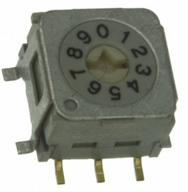 ND3FR10B, Кодирующий переключатель, DEC/BCD, Пол: 10, горизонтальный