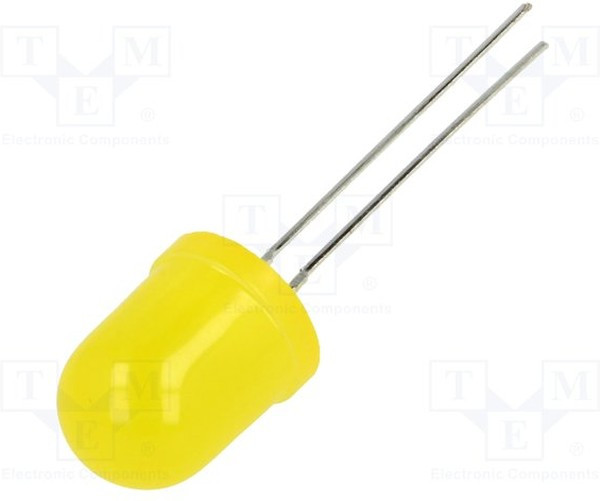 LL-1003YD2D-2Y, LED; 10mm; yellow; 40?45mcd; 40°; Front: convex; 1.6?2.8V