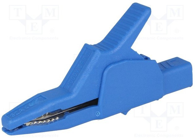 AK 2 B 2540 BL, Зажим "крокодил"; 34А; синий; Диап.захвата: макс.30мм; 300В AK 2 B 2540 BL, Зажим "крокодил"; 34А; синий; Диап.захвата: макс.30мм; 300В