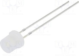 OSM5YK57E2A, LED; 5mm; white warm; 330mcd; 140°; Front: flat; 2.9?3.6V; -30?85°C