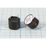 Зуммер магнитоэлектрический с генератором, размер 12x10, напряжение 24В, частота 2.4кГц, контакты 2P
