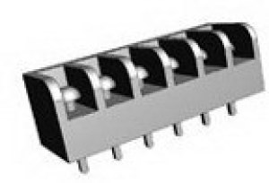 1546328-6, Conn Barrier Strip 6 POS 6.35mm Solder ST Thru-Hole 10A/Contact Carton