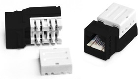 Вставка Hyperline, Keystone Jack RJ-45(8P8C), категория 6, 110 IDC, заделка с помощью NE-TOOL, черна Вставка Hyperline, Keystone Jack RJ-45(8P8C), категория 6, 110 IDC, заделка с помощью NE-TOOL, черна