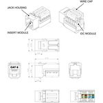Вставка Hyperline, Keystone Jack RJ-45(8P8C), категория 6, 110 IDC, заделка с помощью NE-TOOL, черна Вставка Hyperline, Keystone Jack RJ-45(8P8C), категория 6, 110 IDC, заделка с помощью NE-TOOL, черна